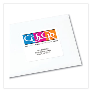 Avery® Vibrant Inkjet Color-Print Labels w/ Sure Feed, 3 1/3 x 4, Matte White, 120/PK (AVE8254)