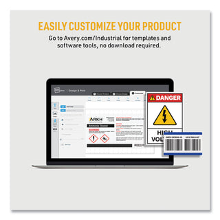 Avery® PermaTrack Destructible Asset Tag Labels, Laser Printers, 0.75 x 1.5, White, 40/Sheet, 8 Sheets/Pack (AVE60529) (AVE60529)