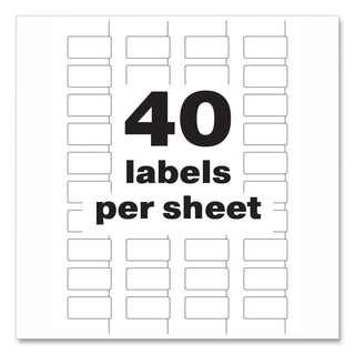 Avery® PermaTrack Destructible Asset Tag Labels, Laser Printers, 0.75 x 1.5, White, 40/Sheet, 8 Sheets/Pack (AVE60529) (AVE60529)