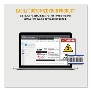 Avery® PermaTrack Tamper-Evident Asset Tag Labels, Laser Printers, 2 x 3.75, White, 8/Sheet, 8 Sheets/Pack (AVE60538)