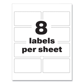 Avery® PermaTrack Tamper-Evident Asset Tag Labels, Laser Printers, 2 x 3.75, White, 8/Sheet, 8 Sheets/Pack (AVE60538)