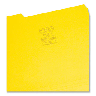 Smead™ Interior File Folders, 1/3-Cut Tabs, Letter Size, Yellow, 100/Box (SMD10271)