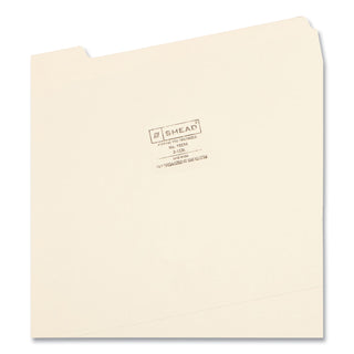 Smead™ Reinforced Tab Manila File Folders, 1/3-Cut Tabs, Letter Size, 11 pt. Manila, 100/Box (SMD10334)