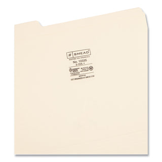 Smead™ Reinforced Tab Manila File Folders, 1/3-Cut Tabs, Left Position, Letter Size, 11 pt. Manila, 100/Box (SMD10335)