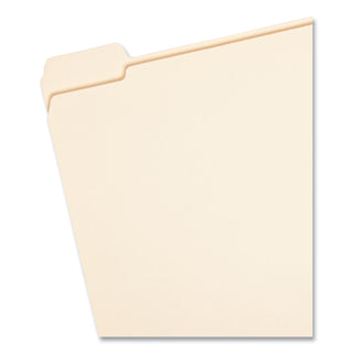 Smead™ Reinforced Tab Manila File Folders, 1/5-Cut Tabs, Letter Size, 11 pt. Manila, 100/Box (SMD10356)