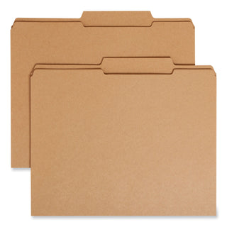 Smead™ Guide Height Reinforced Heavyweight Kraft File Folders, 2/5-Cut 2-Ply Tab, Right of Center, Letter Size, Kraft, 100/Box (SMD10776)