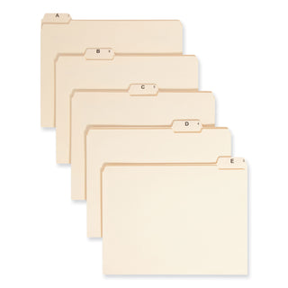 Smead™ Indexed File Folder Sets, 1/5-Cut Tabs, A-Z, Letter Size, Manila, 25/Set (SMD11777)