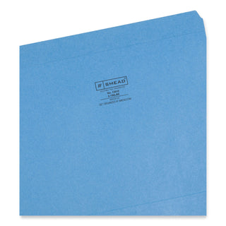 Smead™ Reinforced Top Tab Colored File Folders, Straight Tab, Letter Size, Blue, 100/Box (SMD12010)