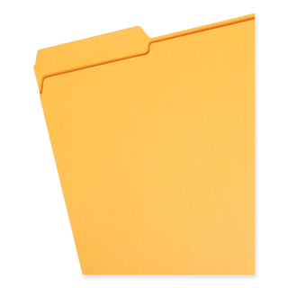 Smead™ Reinforced Top Tab Colored File Folders, 1/3-Cut Tabs, Letter Size, Goldenrod, 100/Box (SMD12234)