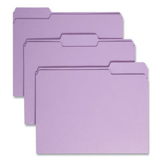 Smead™ Colored File Folders, 1/3-Cut Tabs, Letter Size, Lavender, 100/Box (SMD12443)