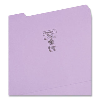 Smead™ Colored File Folders, 1/3-Cut Tabs, Letter Size, Lavender, 100/Box (SMD12443)