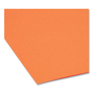 Smead™ Reinforced Top Tab Colored File Folders, Straight Tab, Letter Size, Orange, 100/Box (SMD12510)
