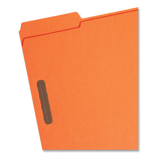Smead™ Top Tab Colored 2-Fastener Folders, 1/3-Cut Tabs, Letter Size, Orange, 50/Box (SMD12540)