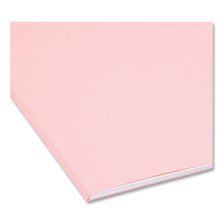 Smead™ Reinforced Top Tab Colored File Folders, 1/3-Cut Tabs, Letter Size, Pink, 100/Box (SMD12634)