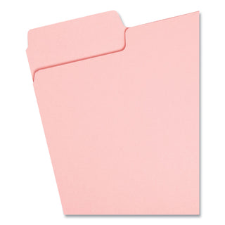 Smead™ Colored File Folders, 1/3-Cut Tabs, Letter Size, Pink, 100/Box (SMD12643)