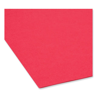 Smead™ Reinforced Top Tab Colored File Folders, 1/3-Cut Tabs, Letter Size, Red, 100/Box (SMD12734)