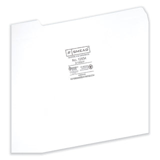 Smead™ Reinforced Top Tab Colored File Folders, 1/3-Cut Tabs, Letter Size, White, 100/Box (SMD12834)