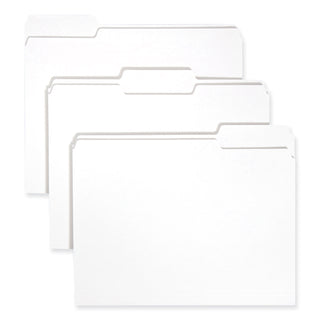 Smead™ Colored File Folders, 1/3-Cut Tabs, Letter Size, White, 100/Box (SMD12843)