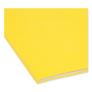 Smead™ Reinforced Top Tab Colored File Folders, Straight Tab, Letter Size, Yellow, 100/Box (SMD12910)