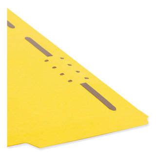 Smead™ Top Tab Colored 2-Fastener Folders, 1/3-Cut Tabs, Letter Size, Yellow, 50/Box (SMD12940)