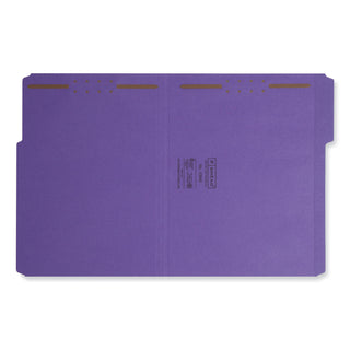 Smead™ Top Tab Colored 2-Fastener Folders, 1/3-Cut Tabs, Letter Size, Purple, 50/Box (SMD13040)