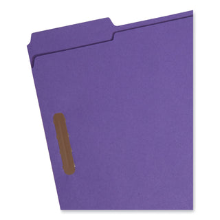 Smead™ Top Tab Colored 2-Fastener Folders, 1/3-Cut Tabs, Letter Size, Purple, 50/Box (SMD13040)
