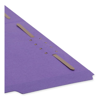 Smead™ Top Tab Colored 2-Fastener Folders, 1/3-Cut Tabs, Letter Size, Purple, 50/Box (SMD13040)