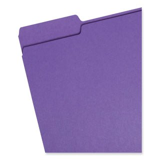 Smead™ Colored File Folders, 1/3-Cut Tabs, Letter Size, Purple, 100/Box (SMD13043)