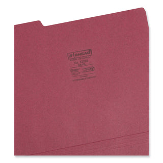 Smead™ Colored File Folders, 1/3-Cut Tabs, Letter Size, Maroon, 100/Box (SMD13093)
