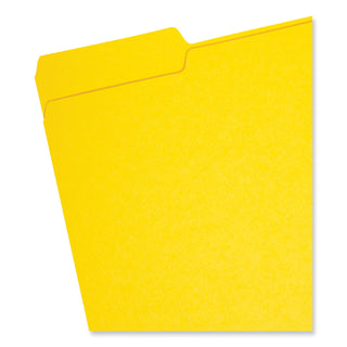 Smead™ Interior File Folders, 1/3-Cut Tabs, Letter Size, Yellow, 100/Box (SMD10271)