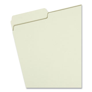 Smead™ Expanding Recycled Heavy Pressboard Folders, 1/3-Cut Tabs, 1" Expansion, Letter Size, Gray-Green, 25/Box (SMD13230)