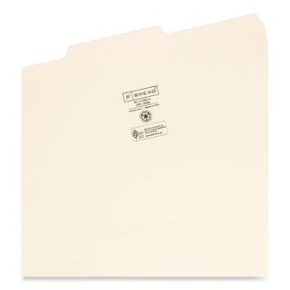 Smead™ Reinforced Tab Manila File Folders, 1/3-Cut Tabs, Center Position, Legal Size, 11 pt. Manila, 100/Box (SMD15336)