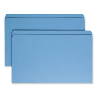 Smead™ Reinforced Top Tab Colored File Folders, Straight Tab, Legal Size, Blue, 100/Box (SMD17010)