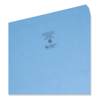 Smead™ Reinforced Top Tab Colored File Folders, Straight Tab, Legal Size, Blue, 100/Box (SMD17010)