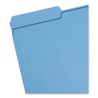 Smead™ Colored File Folders, 1/3-Cut Tabs, Legal Size, Blue, 100/Box (SMD17043)