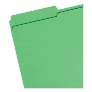 Smead™ Reinforced Top Tab Colored File Folders, 1/3-Cut Tabs, Legal Size, Green, 100/Box (SMD17134)