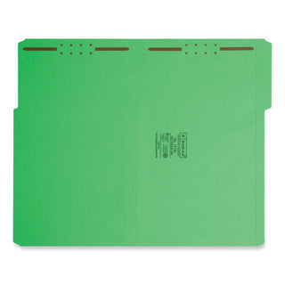 Smead™ Top Tab Colored 2-Fastener Folders, 1/3-Cut Tabs, Legal Size, Green, 50/Box (SMD17140)