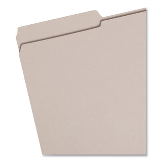 Smead™ Reinforced Top Tab Colored File Folders, 1/3-Cut Tabs, Legal Size, Gray, 100/Box (SMD17334)