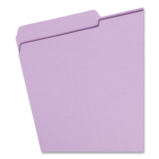 Smead™ Reinforced Top Tab Colored File Folders, 1/3-Cut Tabs, Legal Size, Lavender, 100/Box (SMD17434)