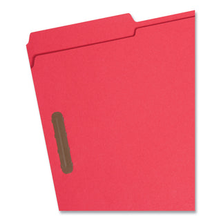 Smead™ Top Tab Colored 2-Fastener Folders, 1/3-Cut Tabs, Legal Size, Red, 50/Box (SMD17740)