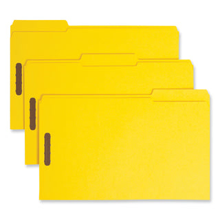 Smead™ Top Tab Colored 2-Fastener Folders, 1/3-Cut Tabs, Legal Size, Yellow, 50/Box (SMD17940)