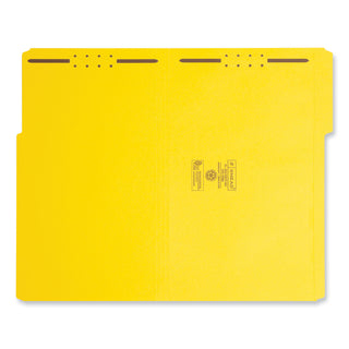 Smead™ Top Tab Colored 2-Fastener Folders, 1/3-Cut Tabs, Legal Size, Yellow, 50/Box (SMD17940)
