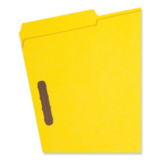 Smead™ Top Tab Colored 2-Fastener Folders, 1/3-Cut Tabs, Legal Size, Yellow, 50/Box (SMD17940)