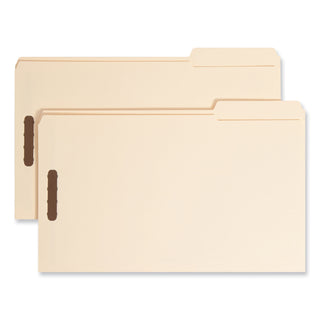 Smead™ Top Tab 2-Fastener Folders, 1/3-Cut Tabs, Right Position, Legal Size, 11 pt. Manila, 50/Box (SMD19538)