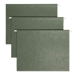 Smead™ TUFF Hanging Folders with Easy Slide Tab, Letter Size, 1/3-Cut Tab, Standard Green, 20/Box (SMD64036)