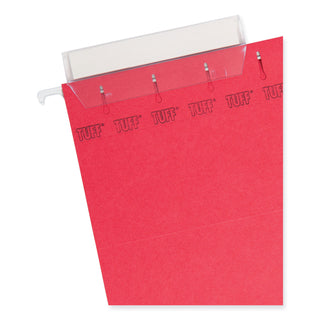 Smead™ TUFF Hanging Folders with Easy Slide Tab, Letter Size, 1/3-Cut Tab, Red, 18/Box (SMD64043)