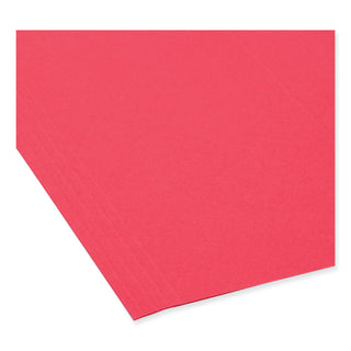 Smead™ TUFF Hanging Folders with Easy Slide Tab, Letter Size, 1/3-Cut Tab, Red, 18/Box (SMD64043)