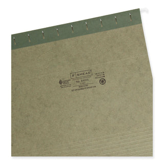 Smead™ Hanging Folders, Letter Size, 1/5-Cut Tab, Standard Green, 25/Box (SMD64055)