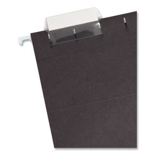 Smead™ Colored Hanging File Folders, Letter Size, 1/5-Cut Tab, Black, 25/Box (SMD64062)