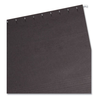 Smead™ Colored Hanging File Folders, Letter Size, 1/5-Cut Tab, Black, 25/Box (SMD64062)